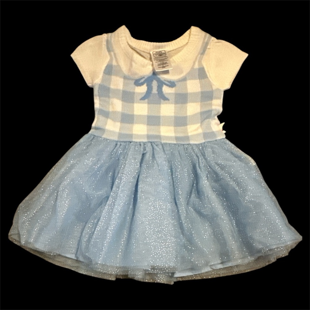 Wizard of oz Dorothy cosplay dress kids 2T NWT knit bodice tulle skirt Halloween